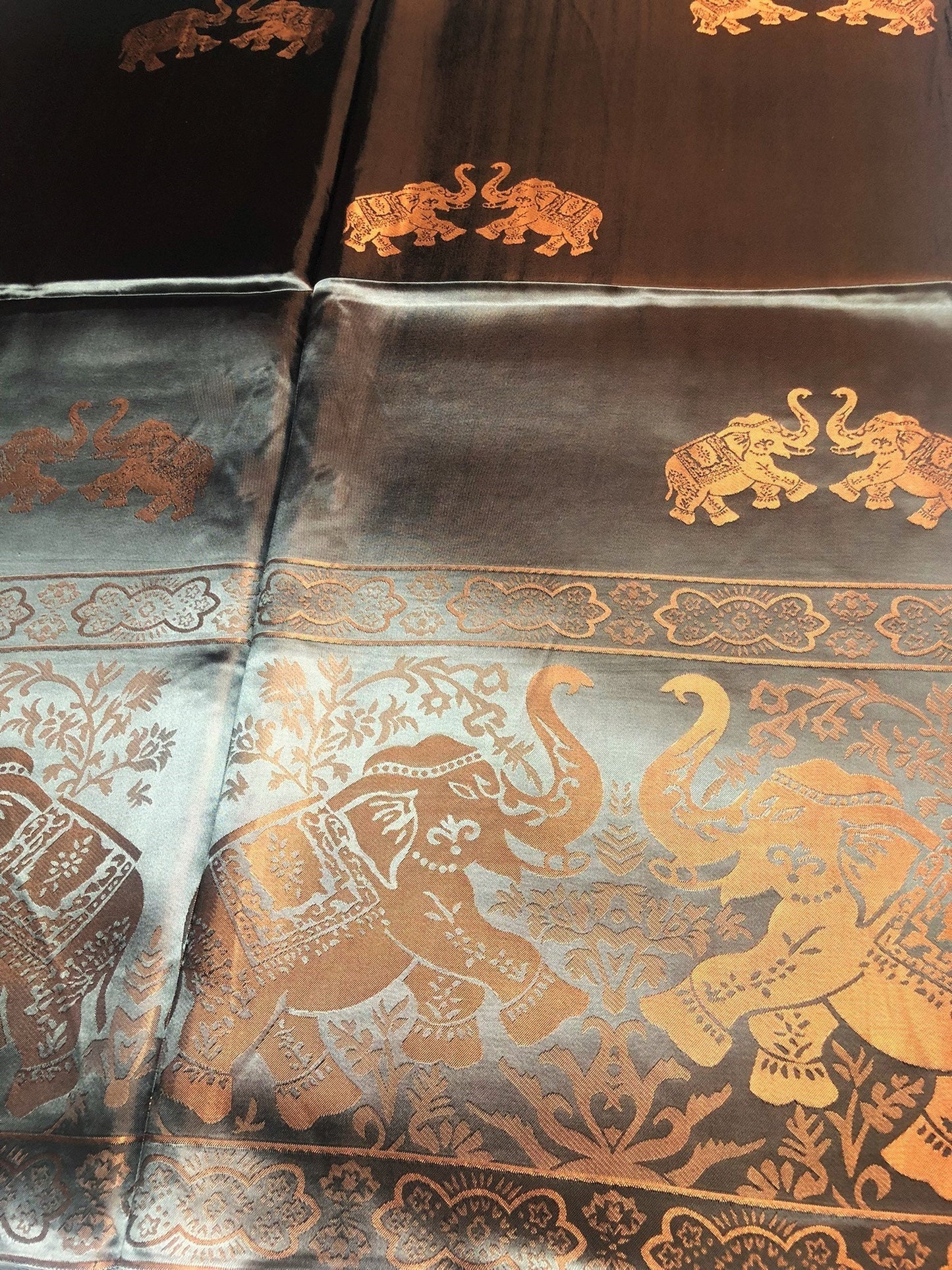 Chocolate Brown Silk Scarf For Her Shawl&Wrap