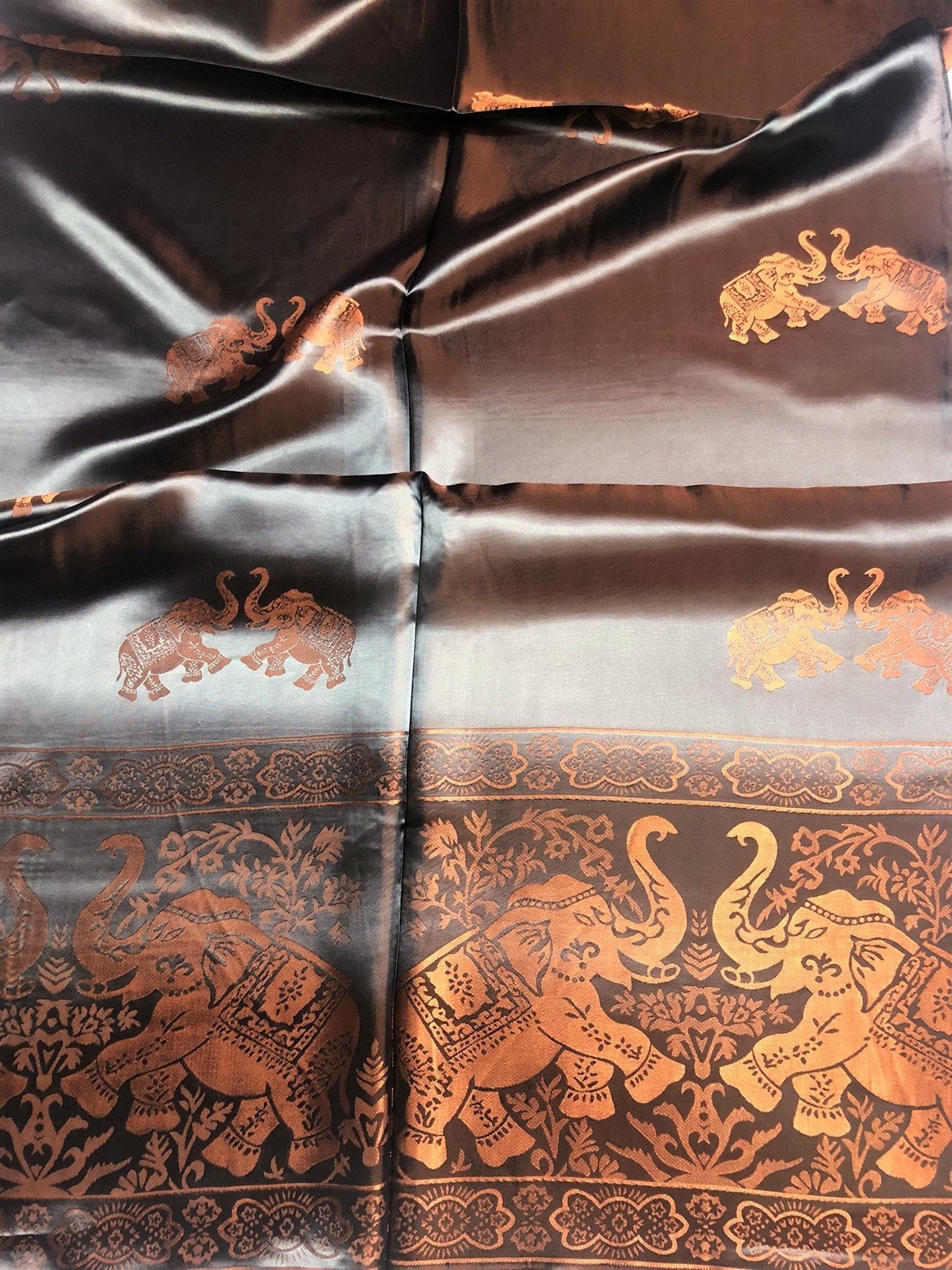 Chocolate Brown Silk Scarf For Her Shawl&Wrap