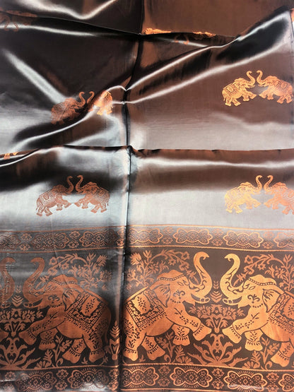 Chocolate Brown Silk Scarf For Her Shawl&Wrap