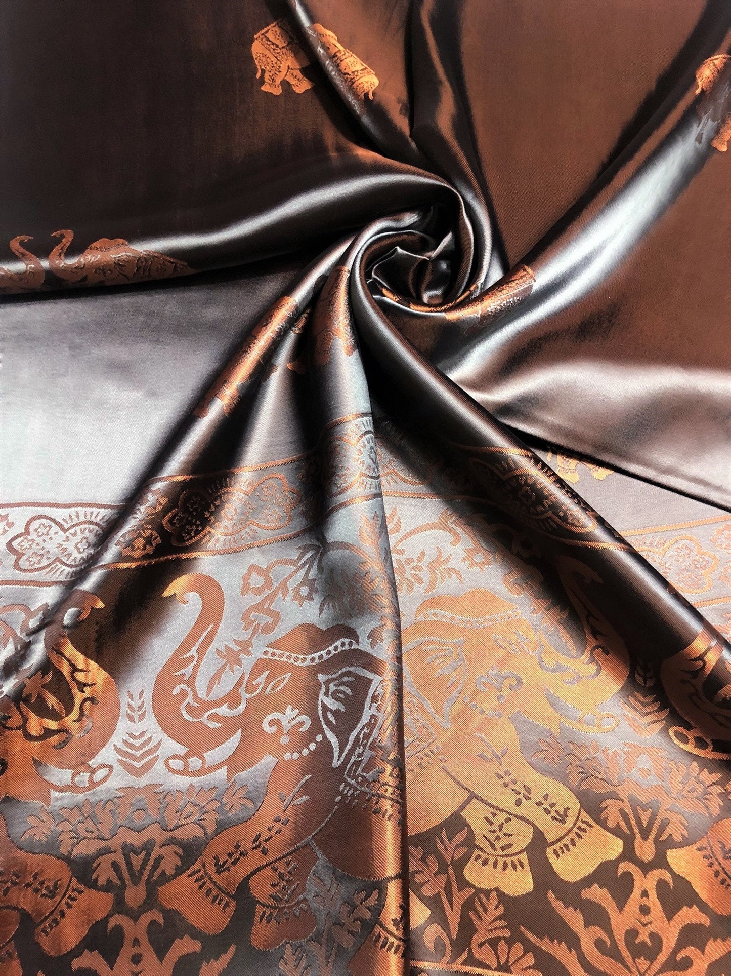 Chocolate Brown Silk Scarf For Her Shawl&Wrap