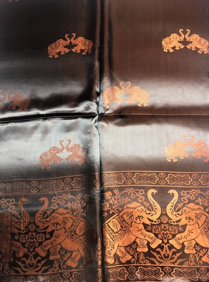 Chocolate Brown Silk Scarf For Her Shawl&Wrap