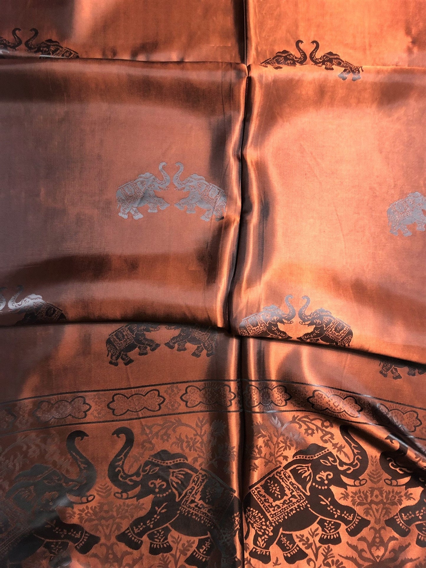 Chocolate Brown Silk Scarf For Her Shawl&Wrap