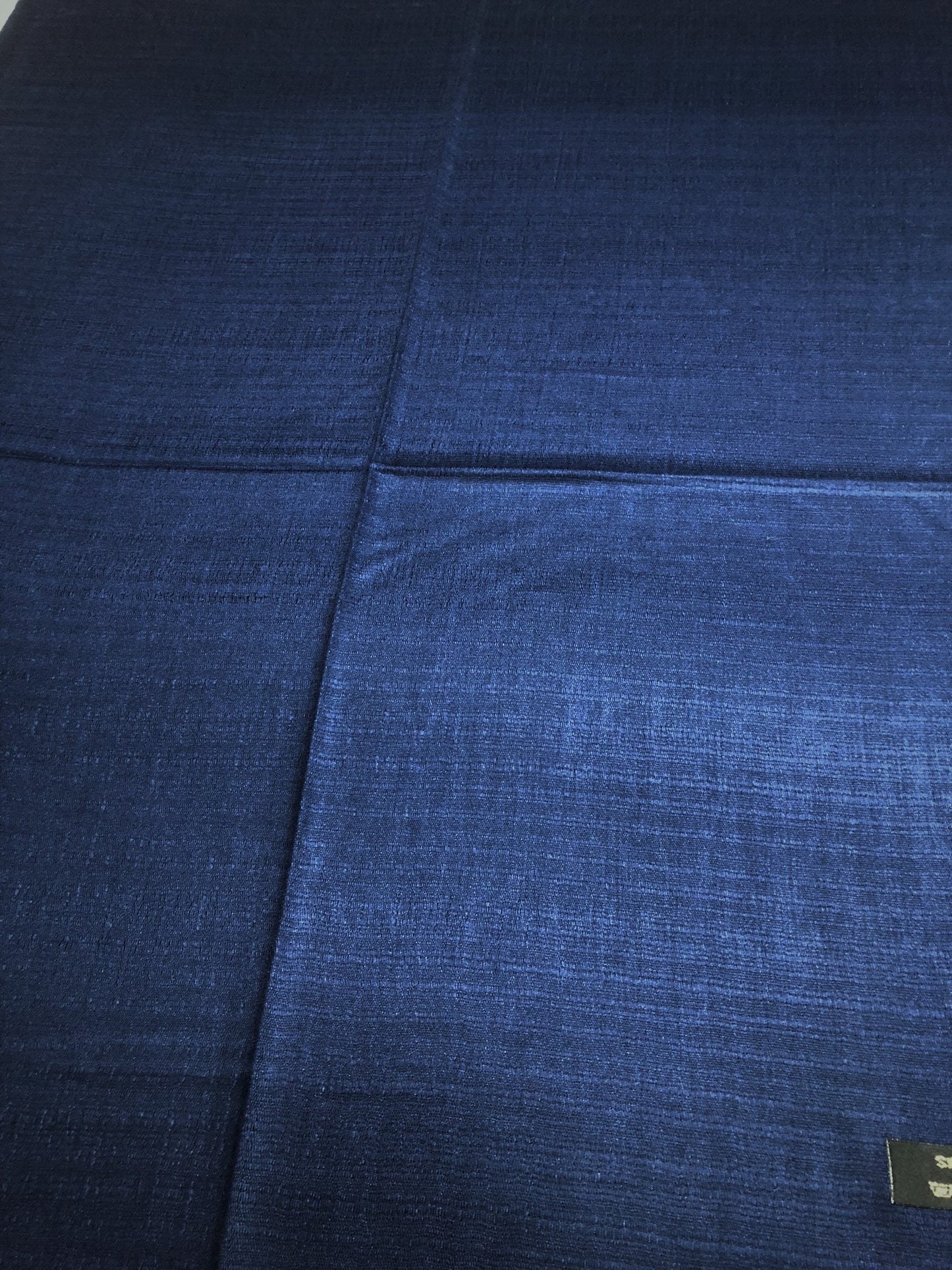 Dark Blue Raw Silk Scarf For Her