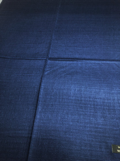 Dark Blue Raw Silk Scarf For Her