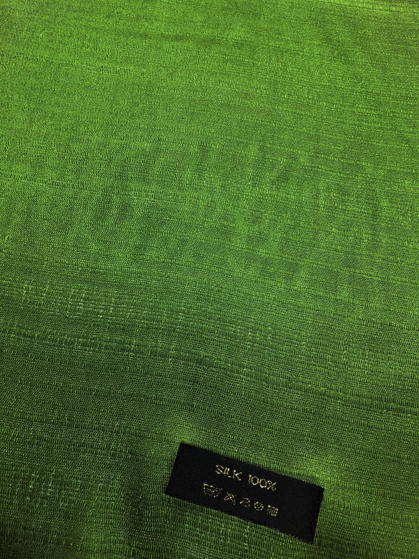 Olive Green Raw Silk Scarf For Her