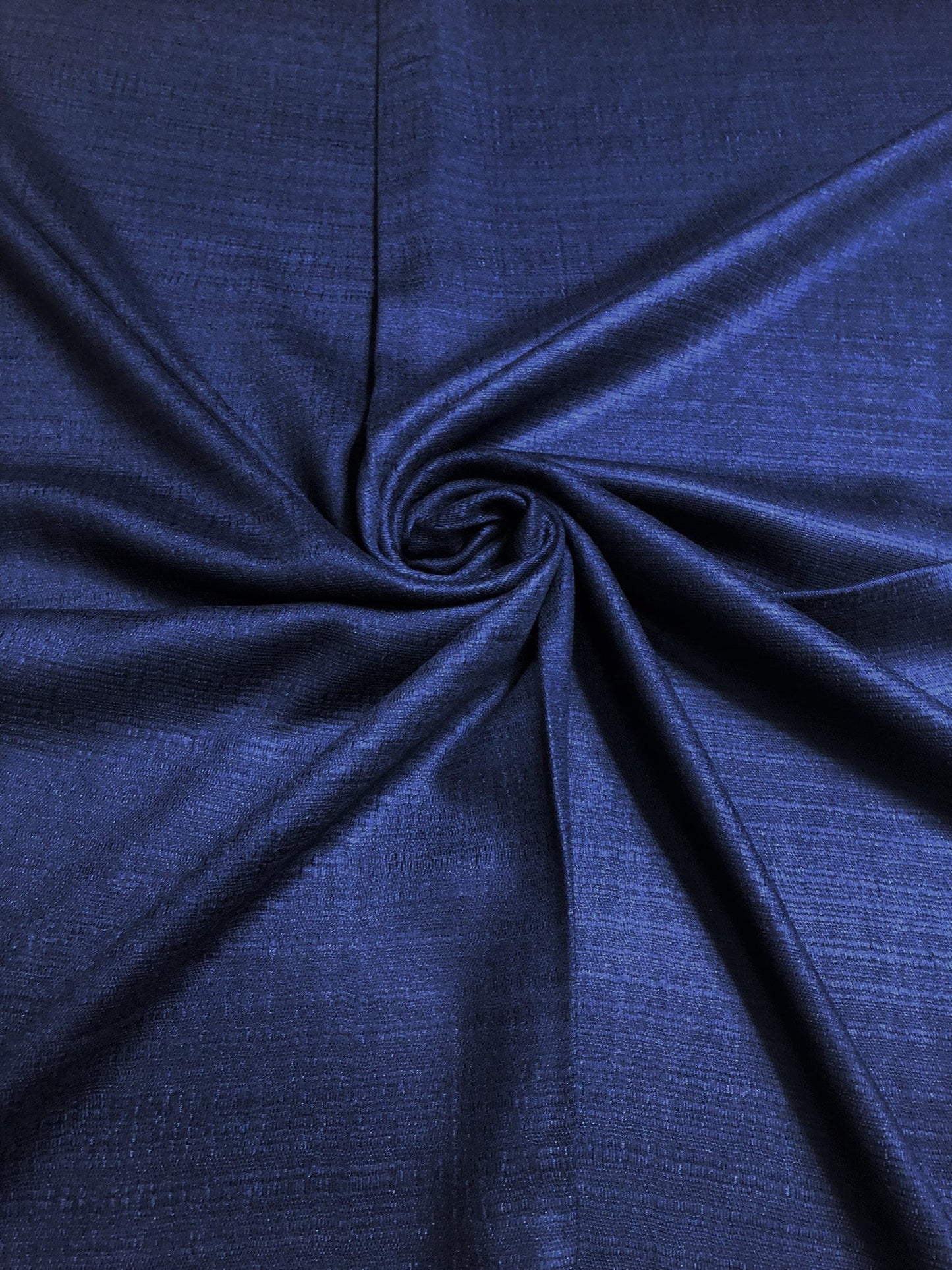 Dark Blue Raw Silk Scarf For Her