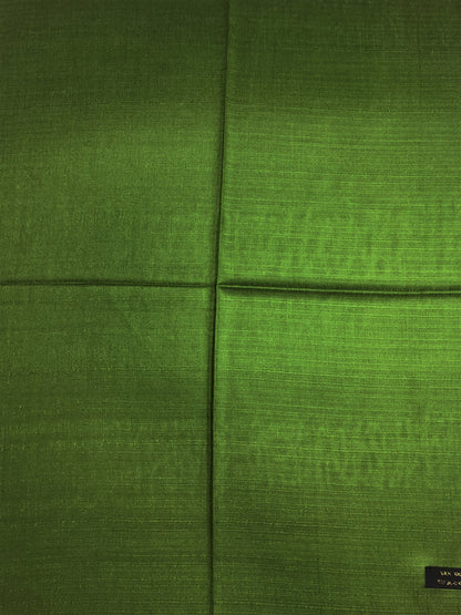 Olive Green Raw Silk Scarf For Her