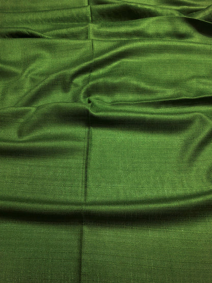 Olive Green Raw Silk Scarf For Her