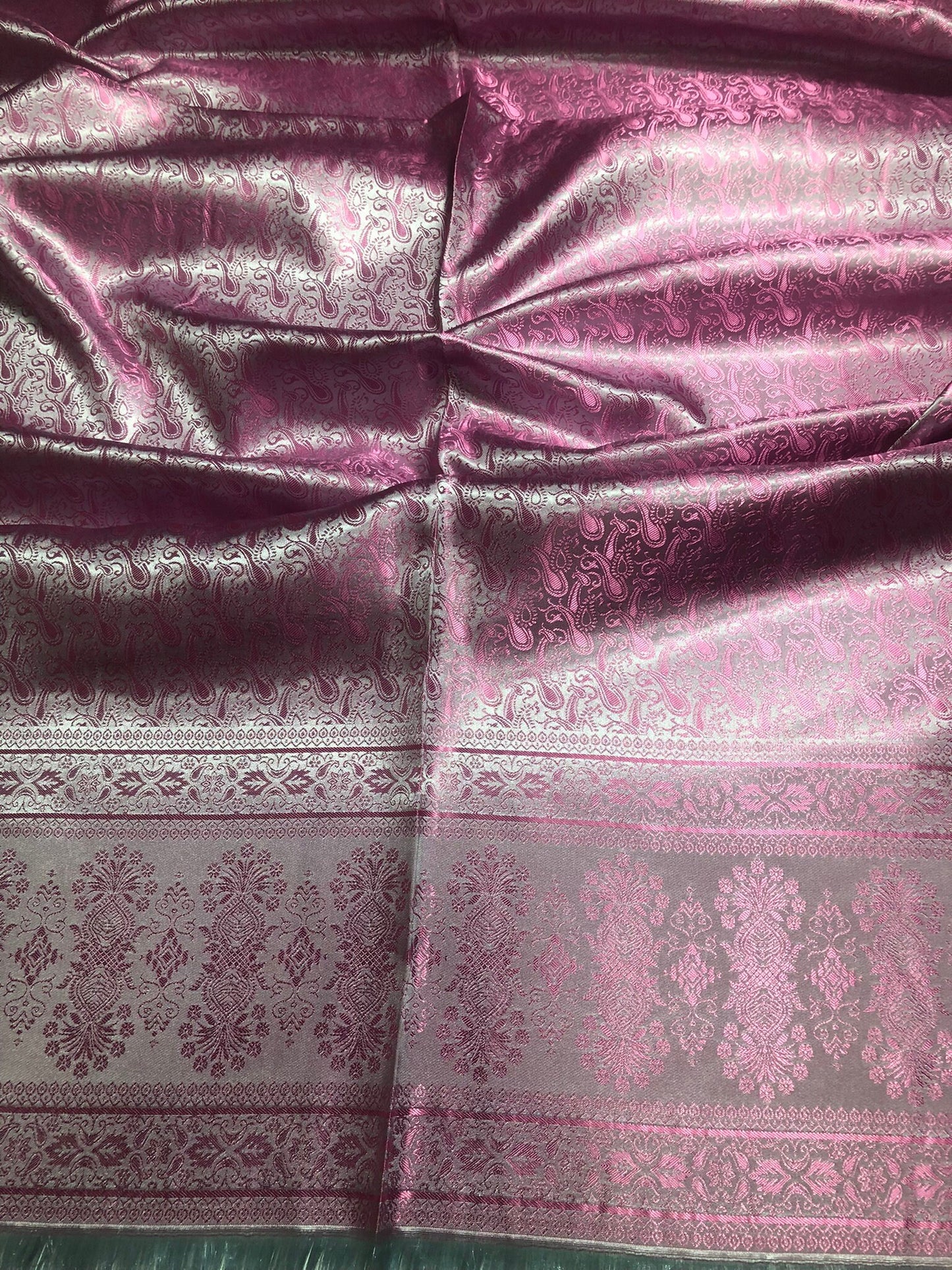 Orchid Silk Scarf Paisley Pink Gypsy