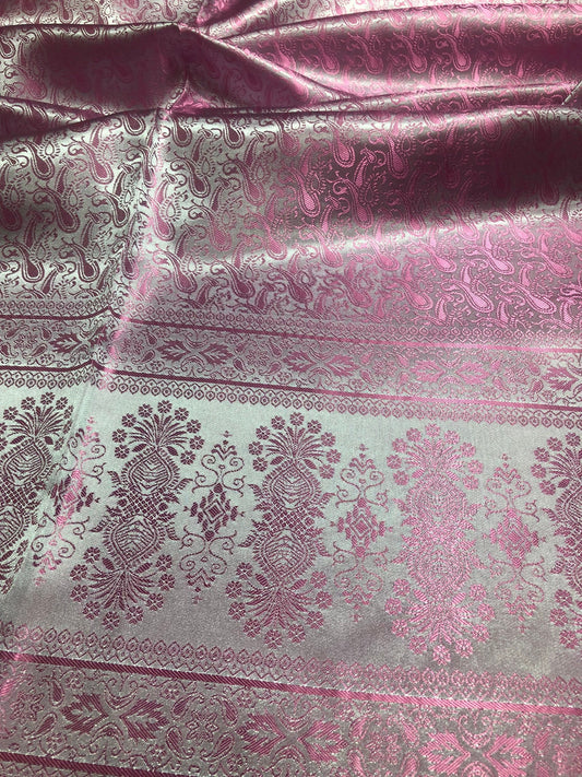 Pink Orchid Silk Scarf - Paisley Gypsy Scarf - Bridesmaid shawl