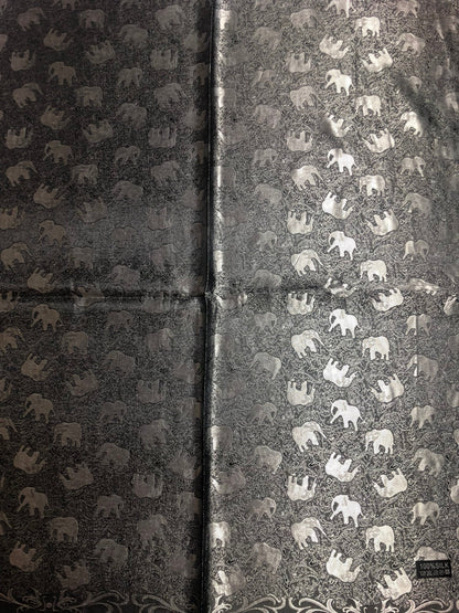 Gray Elephants Silk Scarf Lover Gypsy Scarfs