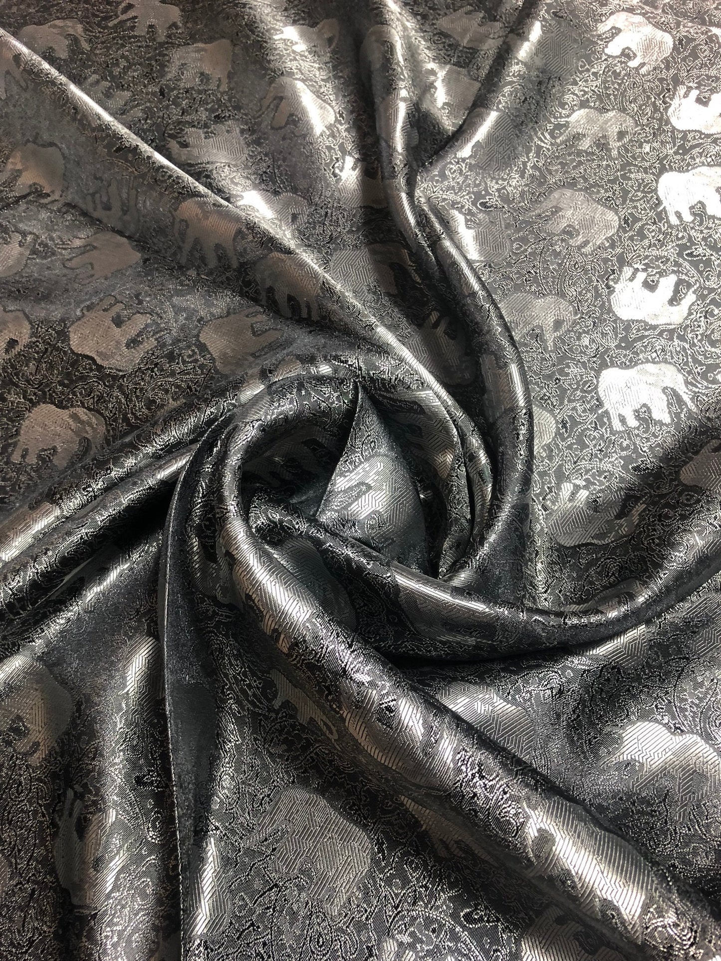 Gray Elephants Silk Scarf Lover Gypsy Scarfs