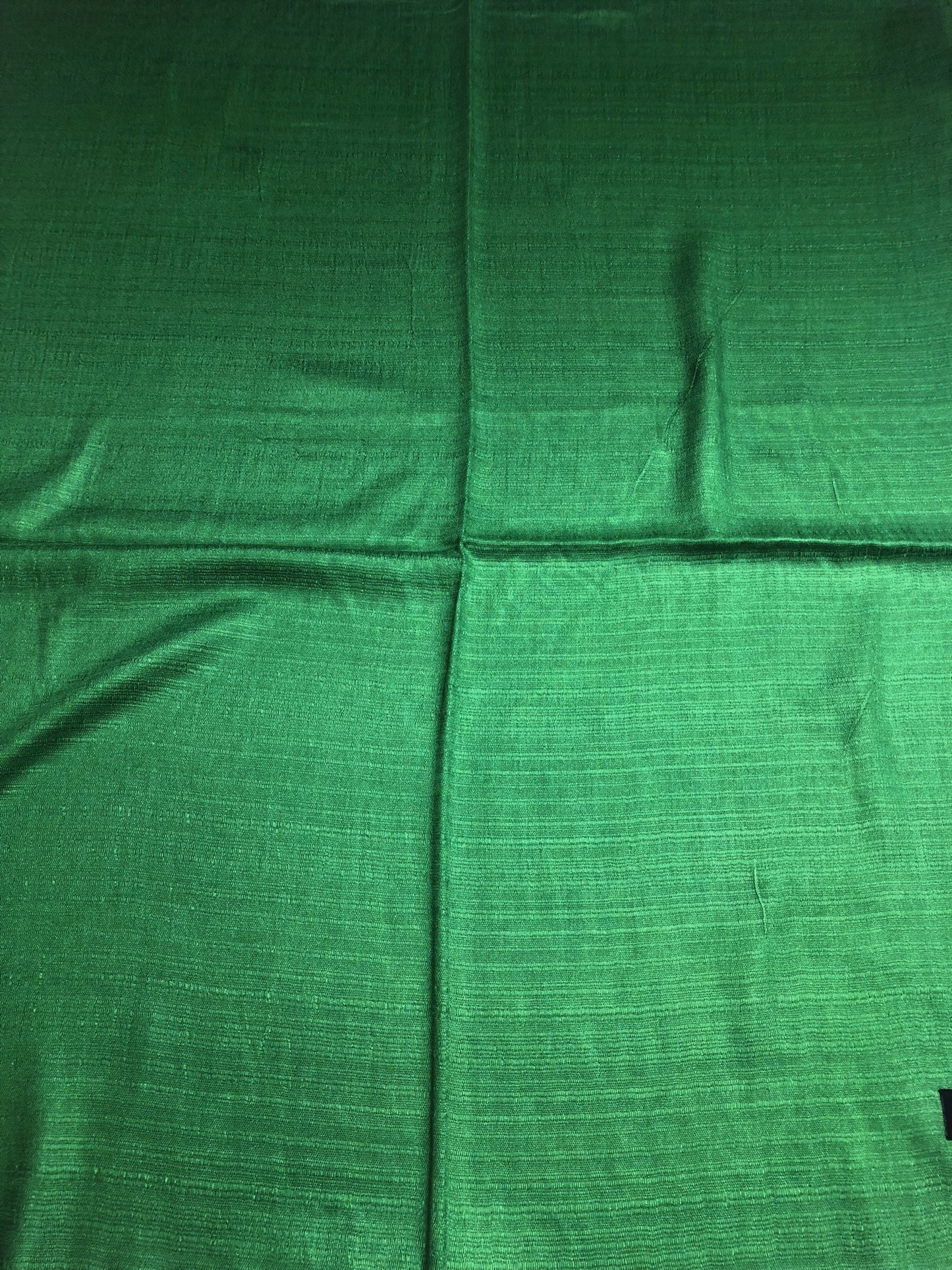 Natural Green Raw Silk Scarf For Her
