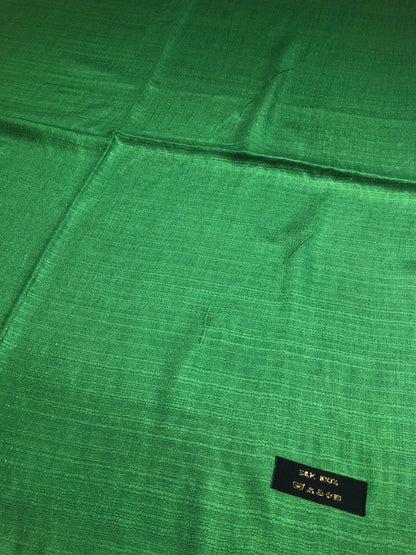 Natural Green Raw Silk Scarf For Her