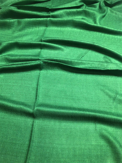 Natural Green Raw Silk Scarf For Her