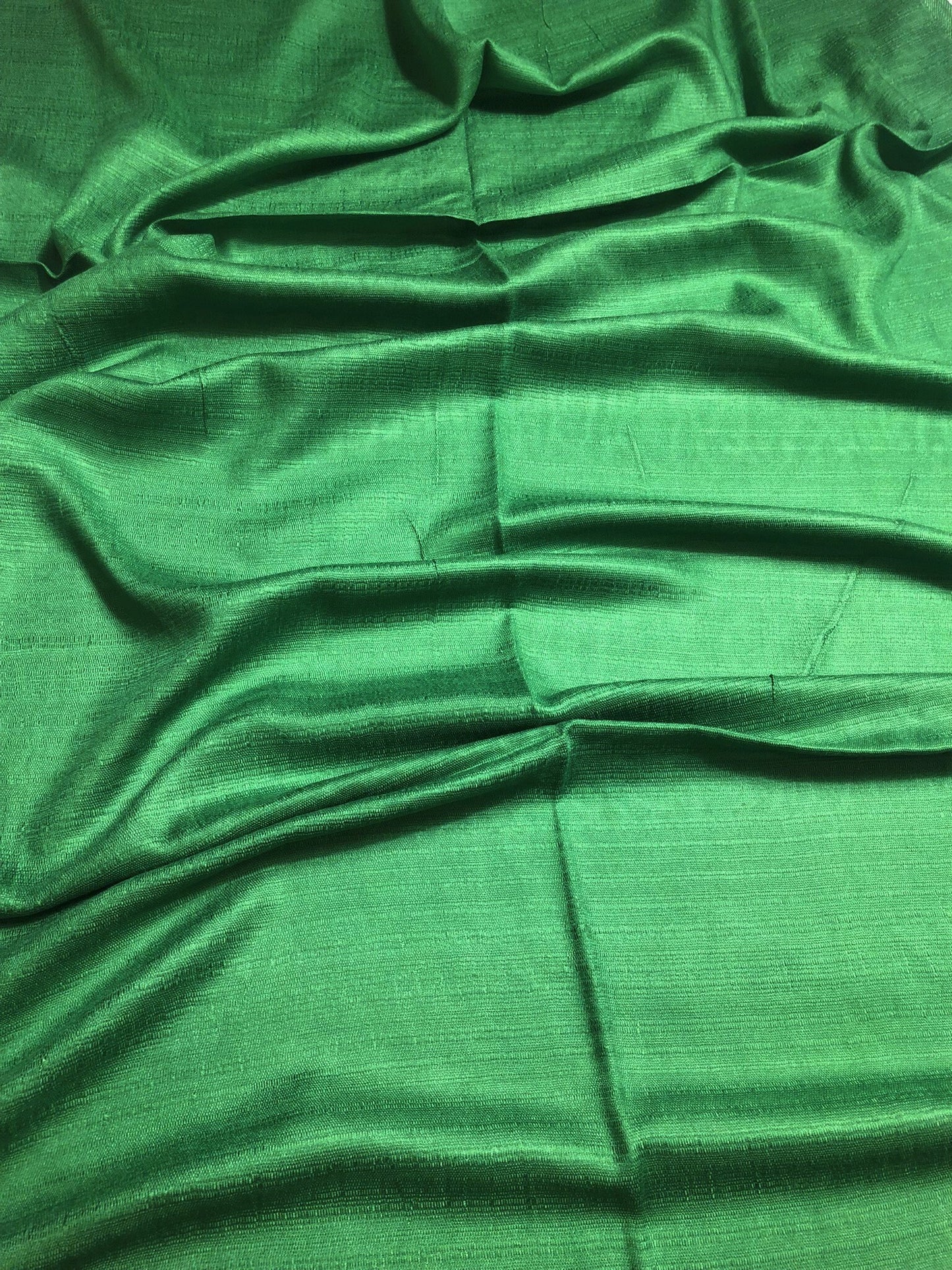 Natural Green Raw Silk Scarf For Her