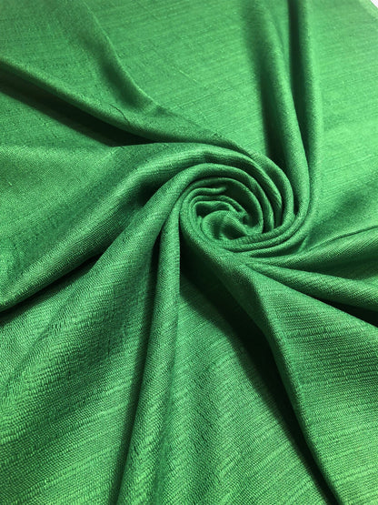 Natural Green Raw Silk Scarf For Her
