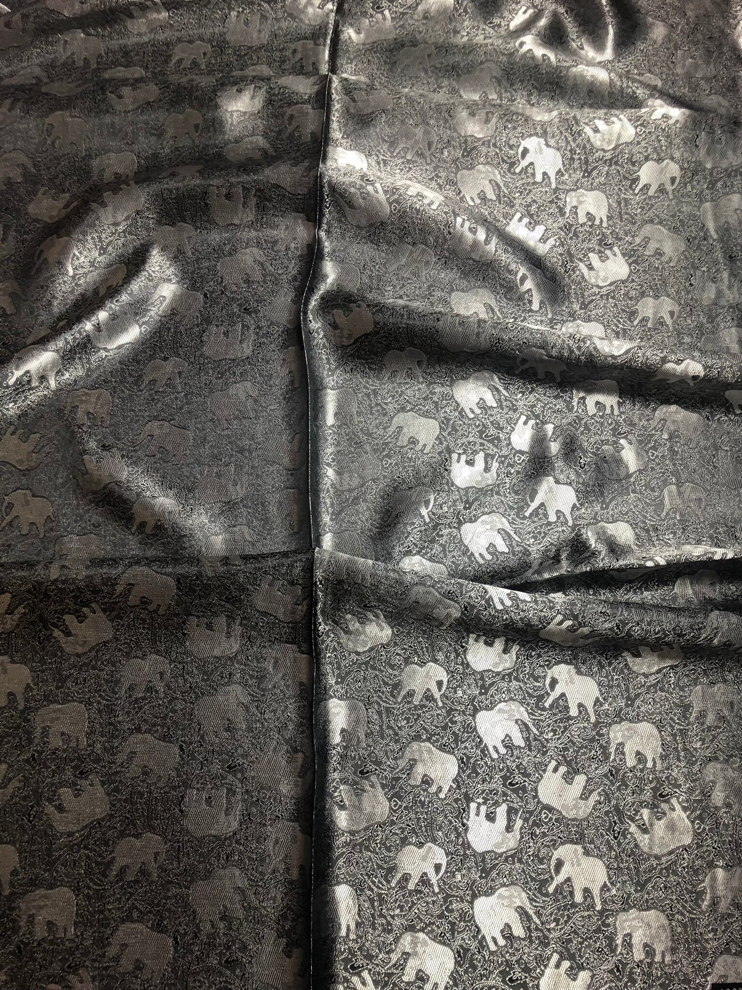 Gray Elephants Silk Scarf Lover Gypsy Scarfs