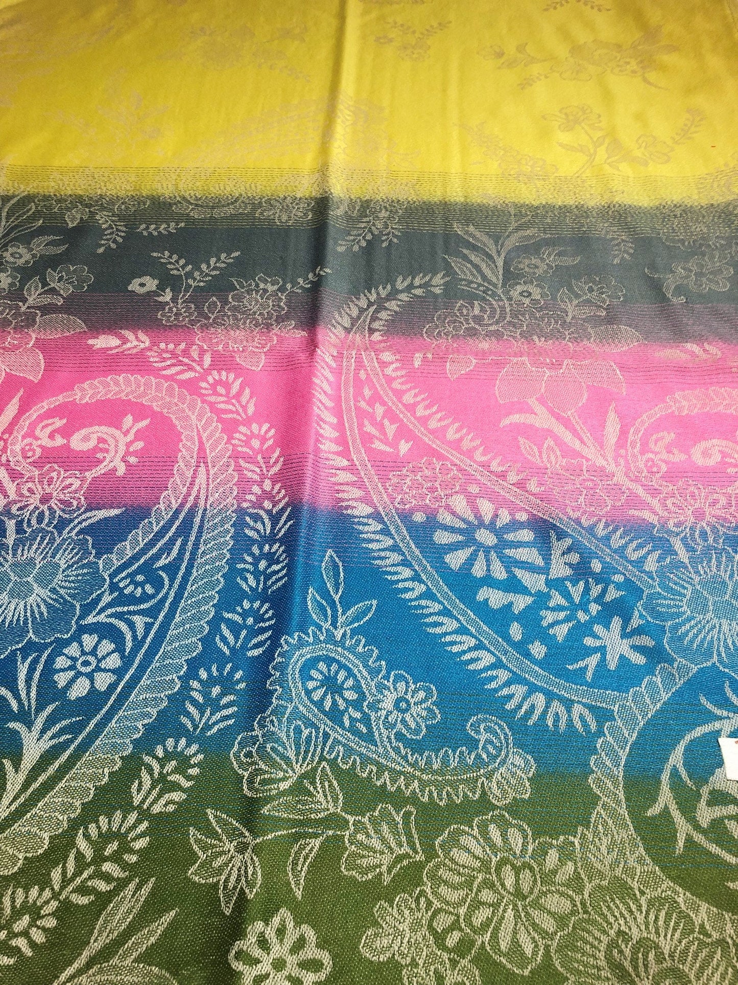 Colorful Pashmina Scarf Paisley Wrap Flowers