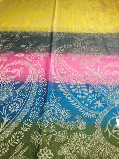 Colorful Pashmina Scarf Paisley Wrap Flowers