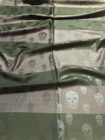 Skull Scarf Mix Polyester & Silk Military