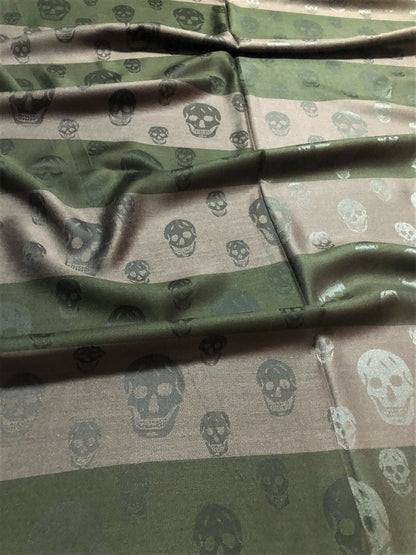 Skull Scarf Mix Polyester & Silk Military