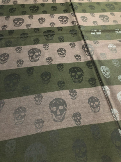 Skull Scarf Mix Polyester & Silk Military
