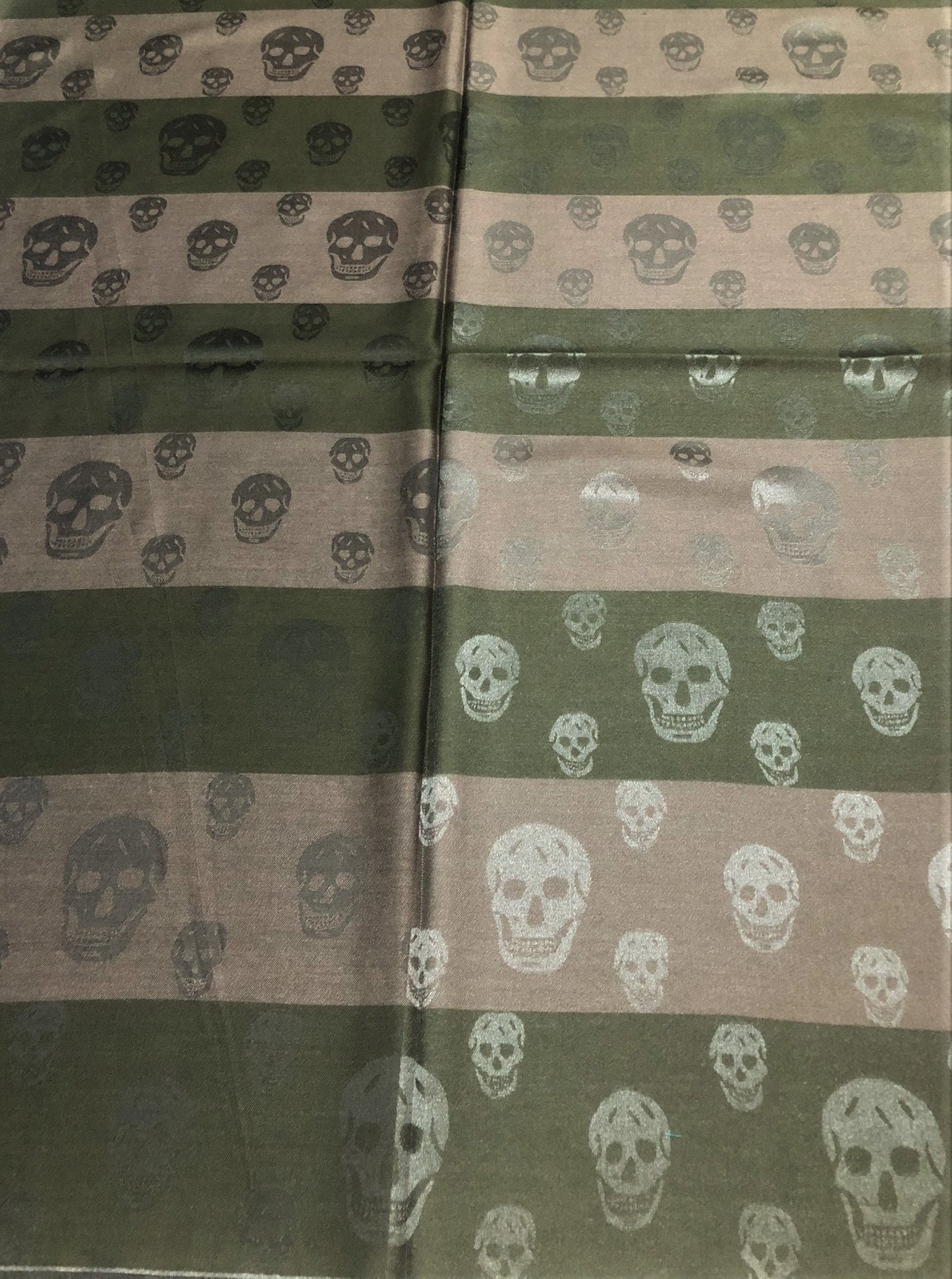 Skull Scarf Mix Polyester & Silk Military