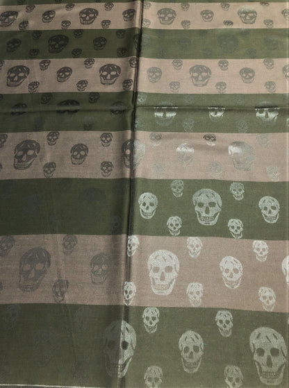 Skull Scarf Mix Polyester & Silk Military