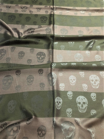 Skull Scarf Mix Polyester & Silk Military