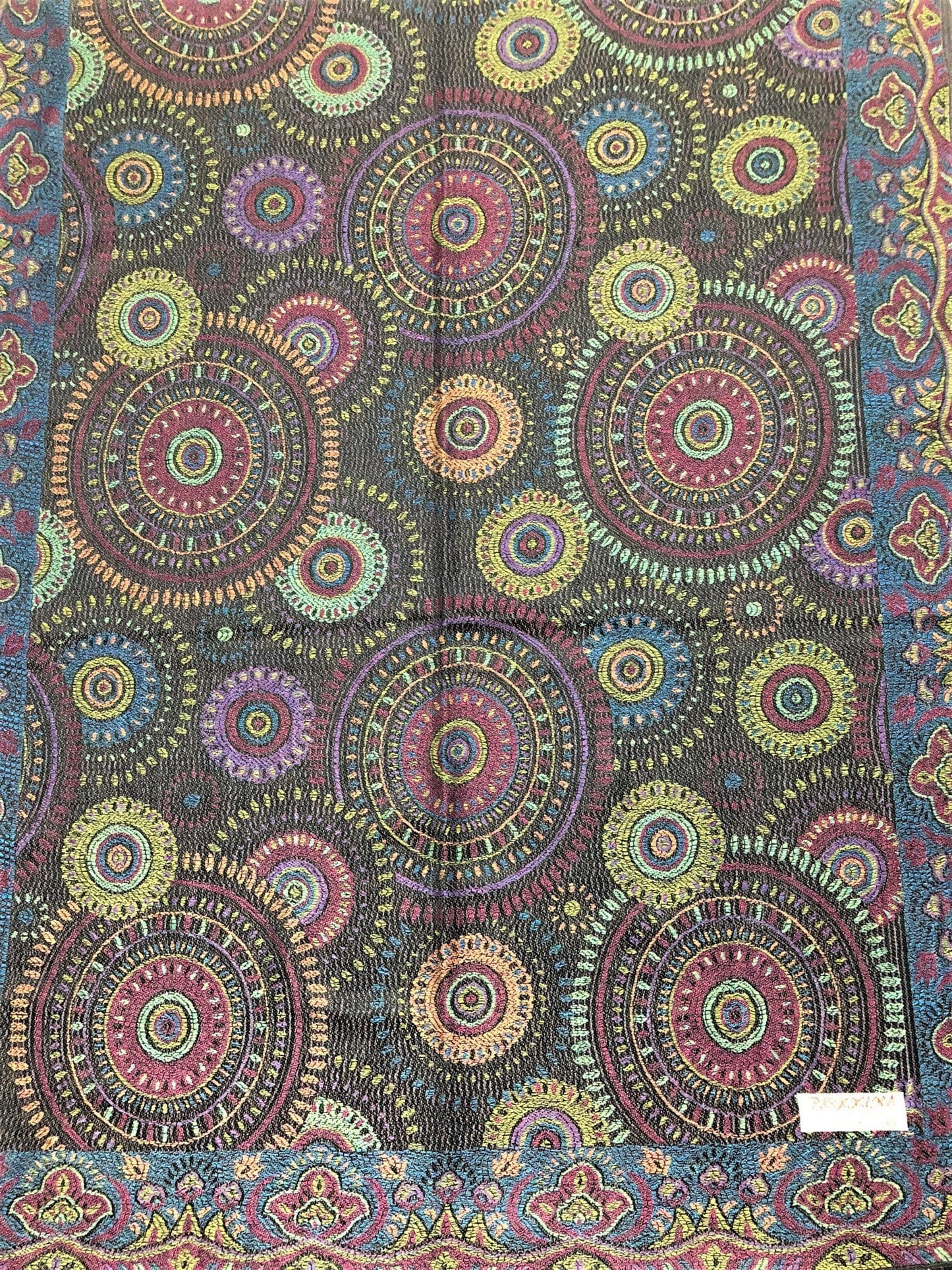 Mandala Colorful Pashmina Psychedelic Scarf Circles Turban