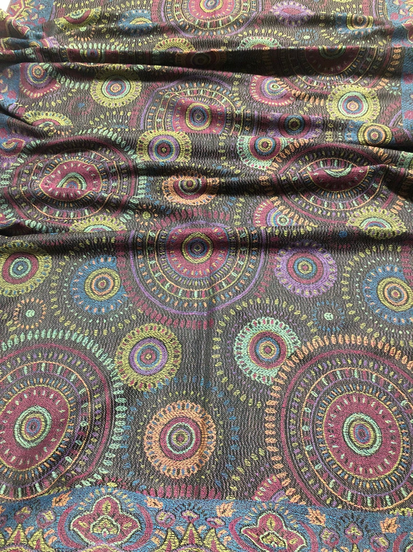 Mandala Colorful Pashmina Psychedelic Scarf Circles Turban