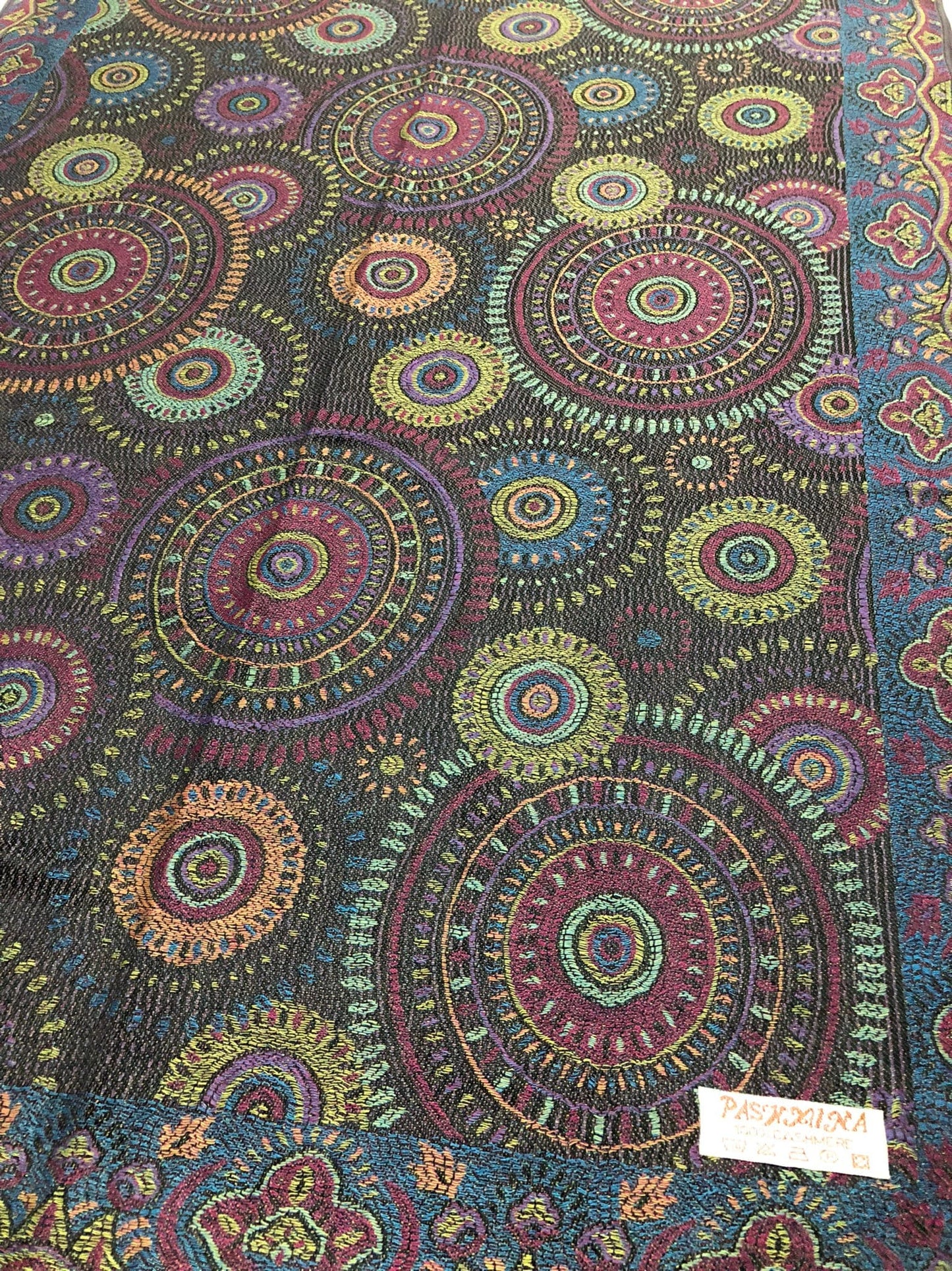 Mandala Colorful Pashmina Psychedelic Scarf Circles Turban