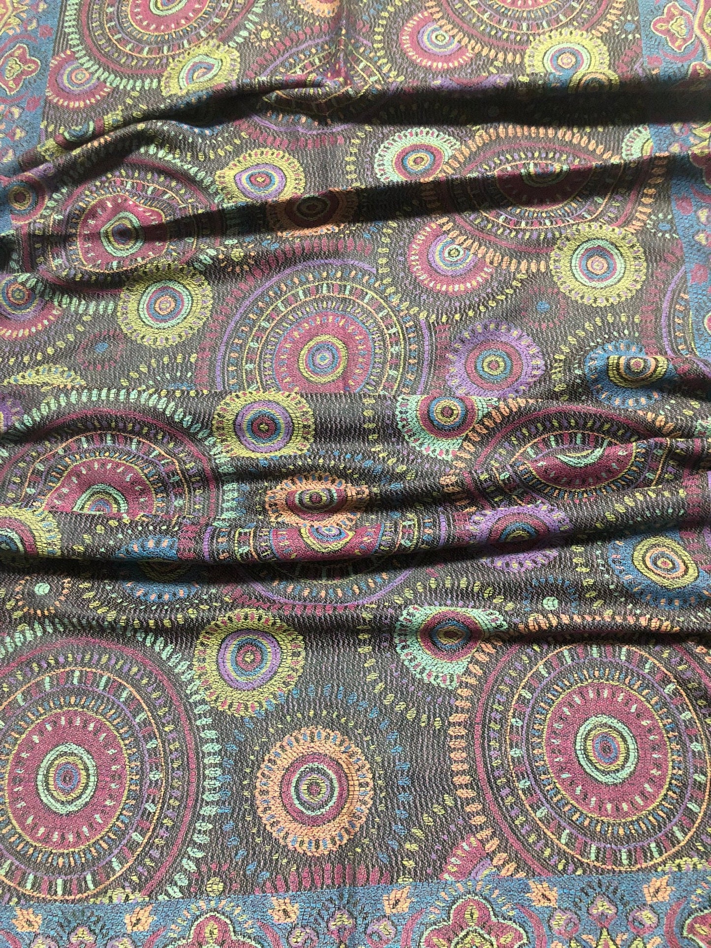 Mandala Colorful Pashmina Psychedelic Scarf Circles Turban