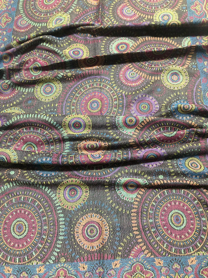 Mandala Colorful Pashmina Psychedelic Scarf Circles Turban