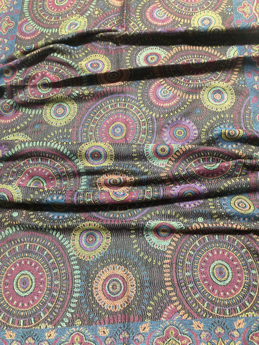 Mandala Colorful Pashmina Psychedelic Scarf Circles Turban