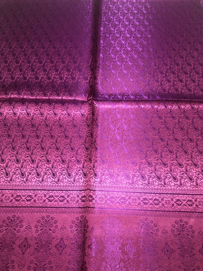 Hot Pink And Purple Silk Scarf Paisley
