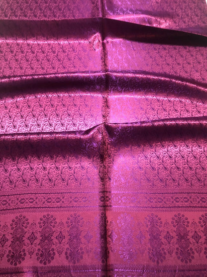 Hot Pink And Purple Silk Scarf Paisley