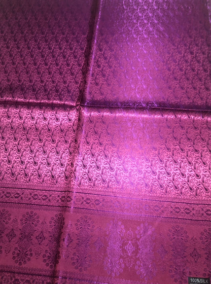 Hot Pink And Purple Silk Scarf Paisley