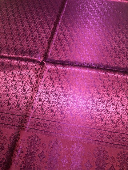 Hot Pink And Purple Silk Scarf Paisley