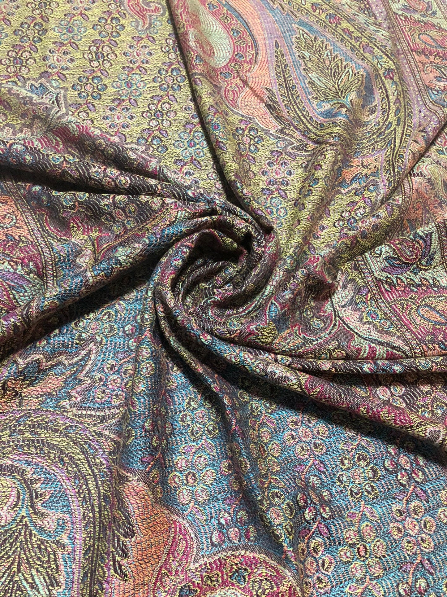 Natural Pashmina Scarf Ethnic Paisley Flowers Gifts