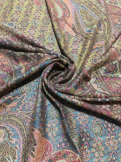 Natural Pashmina Scarf Ethnic Paisley Flowers Gifts