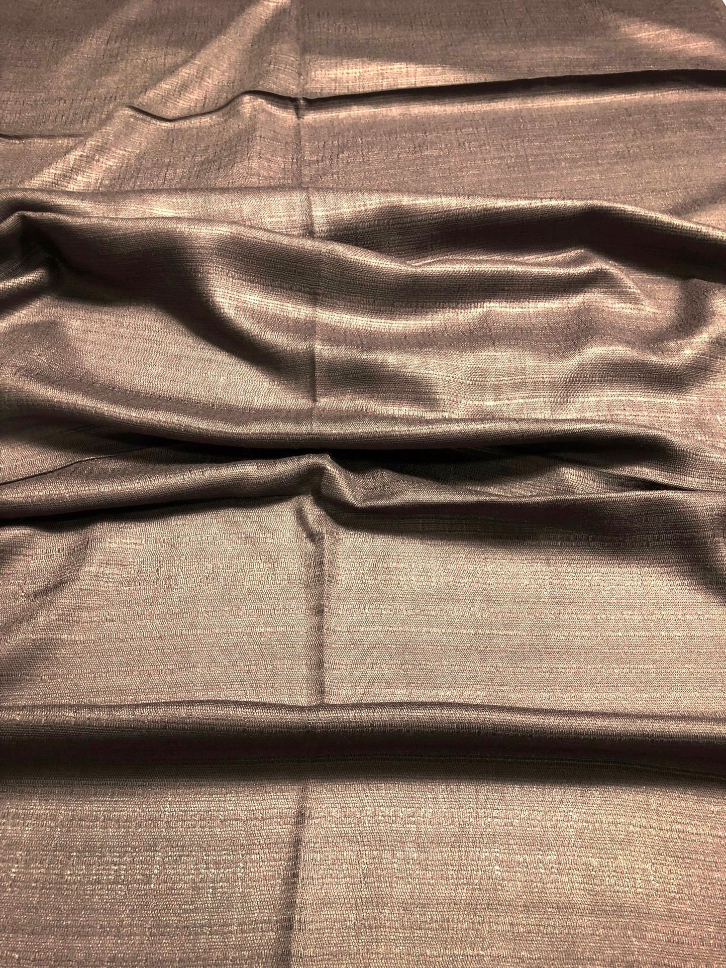 Natural Brown Raw Silk Scarf For Her