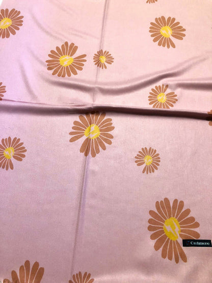 Pink Flowers Cashmere Scarf Gifts For Christmas