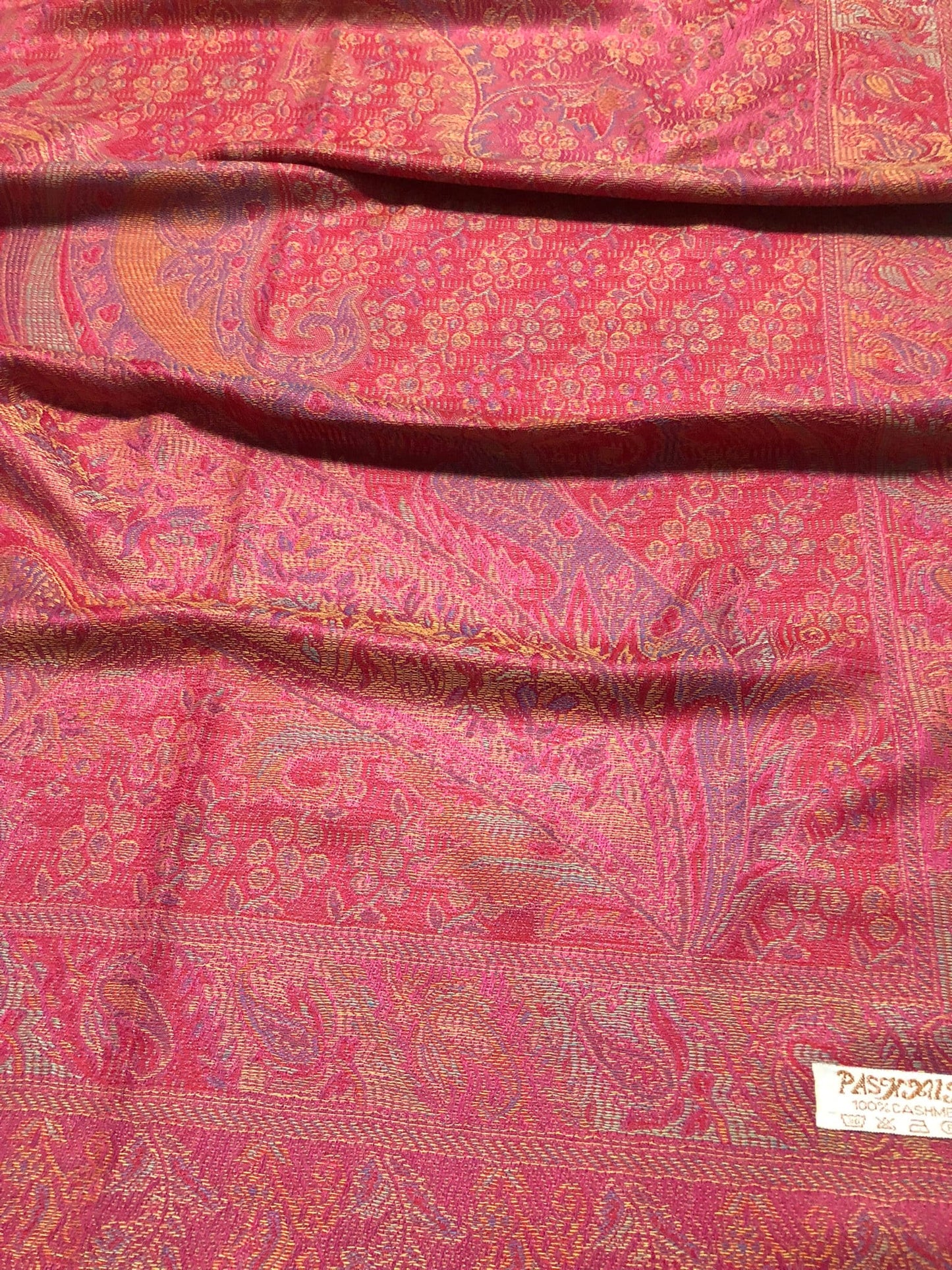 Red Pink Orange Pashmina Hot Scarf Wrap