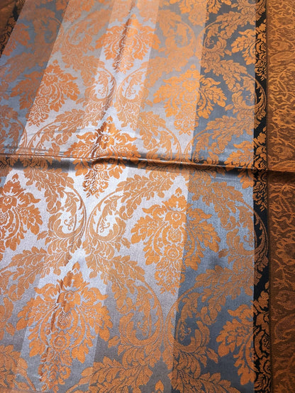 Orange And Gray Cashmere Scarf Hair Wrap