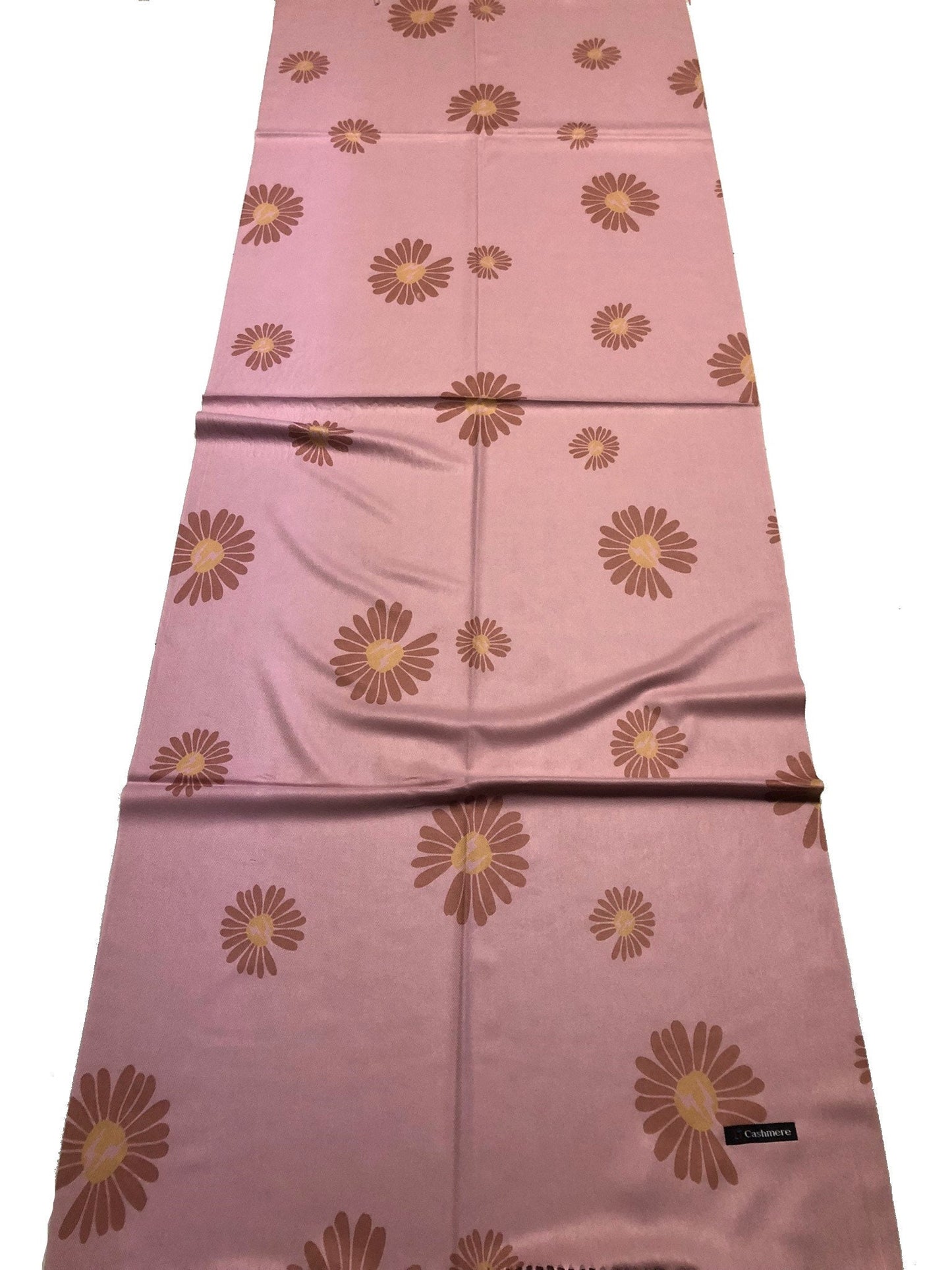 Pink Flowers Cashmere Scarf Gifts For Christmas