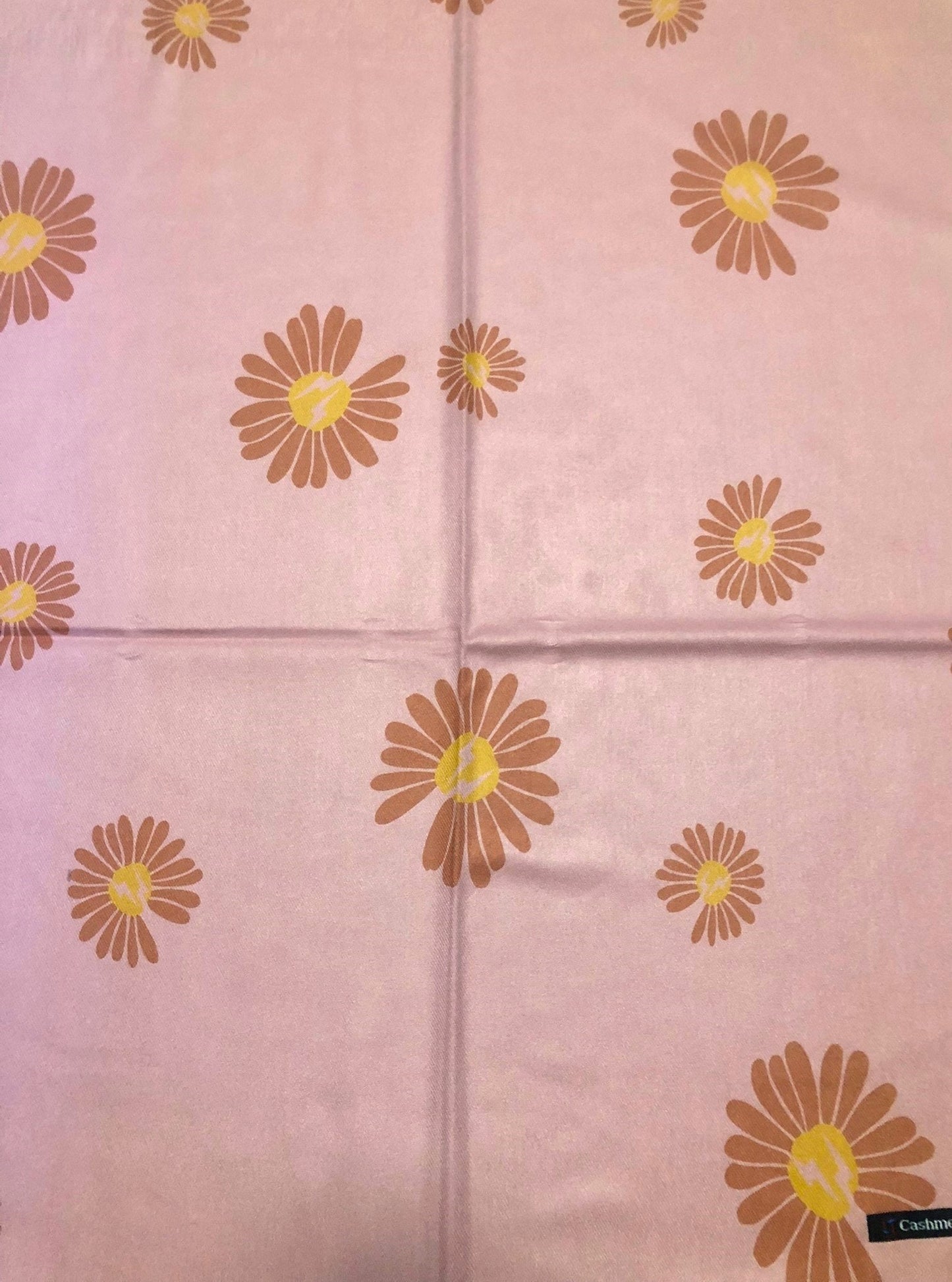 Pink Flowers Cashmere Scarf Gifts For Christmas