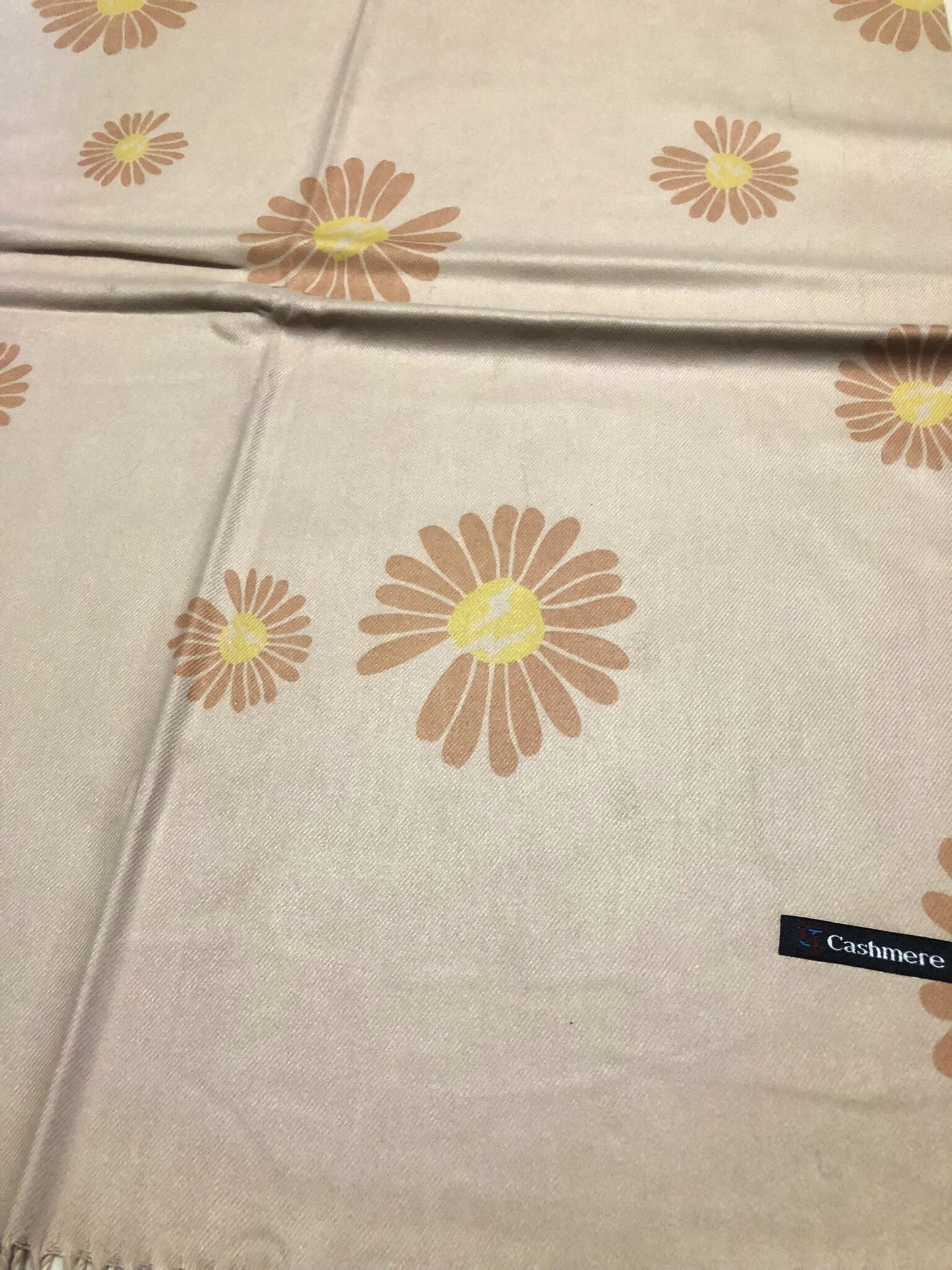 Sand Flowers Cashmere Scarf Gifts For Floral