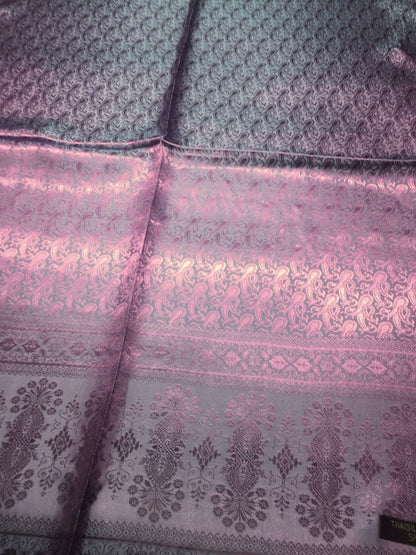 Antique Pink Purple Silk Scarf For Her